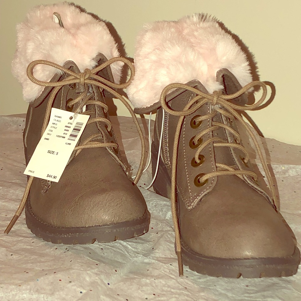 Girl’s Justice Faux Fur Hiking Boots